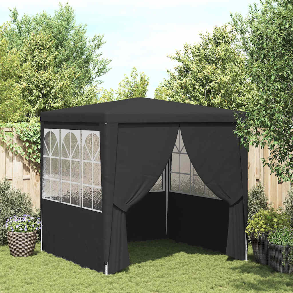 Gazebo Professionale con Pareti 2x2 m Antracite 90 g/m² | homemem39