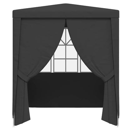 Gazebo Professionale con Pareti 2x2 m Antracite 90 g/m²