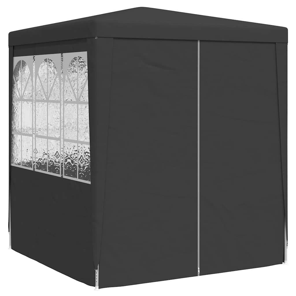 Gazebo Professionale con Pareti 2,5x2,5 m Antracite 90 g/m² | homemem39