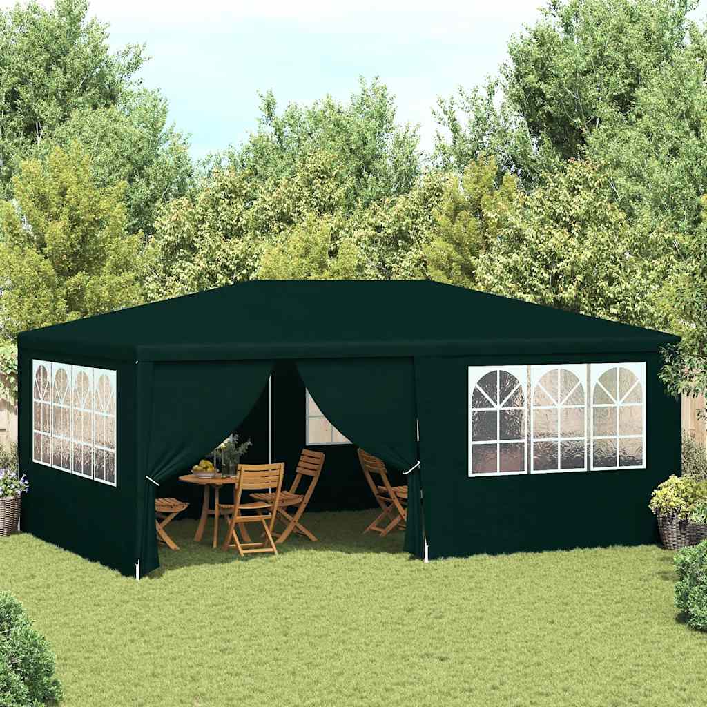 Gazebo Professionale con Pareti 4x6 m Verde 90 g/m² - homemem39