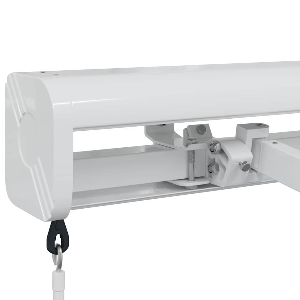 Tenda da Sole Bianco 5 x 3 m Metallo - homemem39