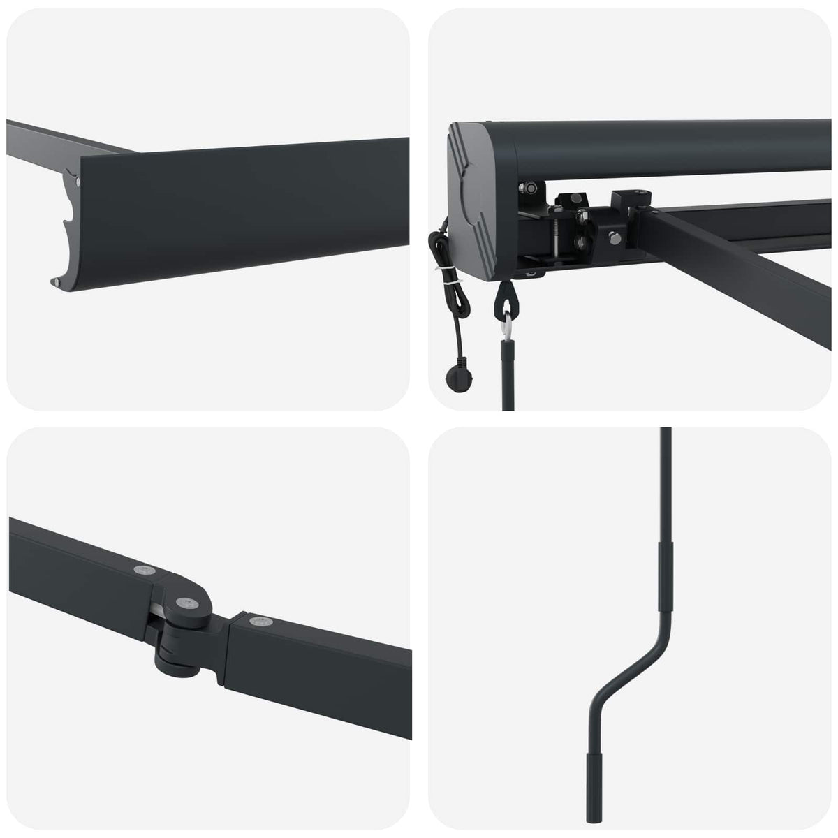 Struttura della tenda Antracite 300 x 250 cm Alluminio