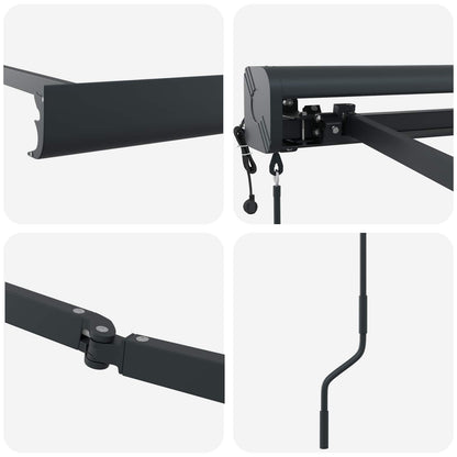 Struttura della tenda Antracite 350 x 250 cm Alluminio