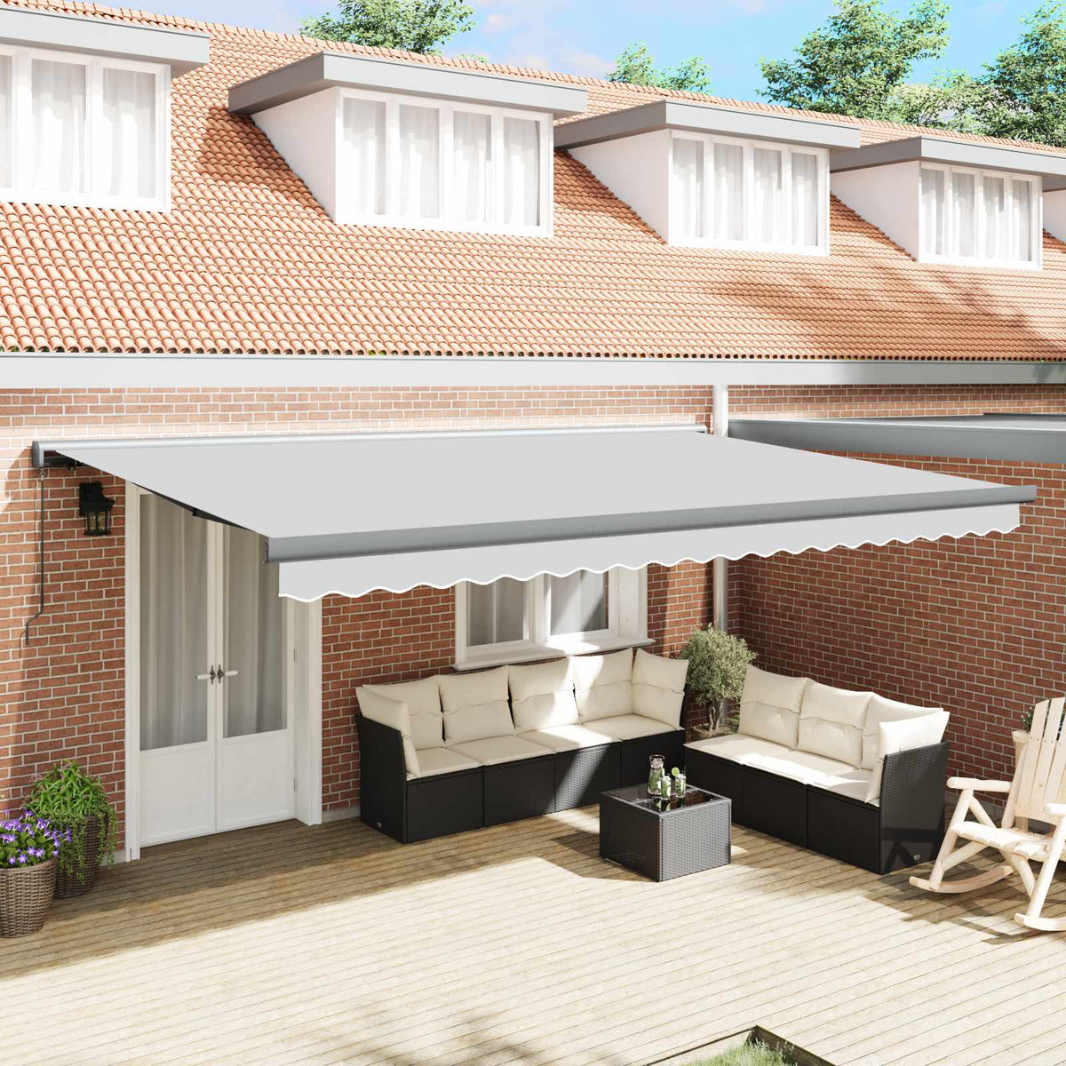Telaio di tenda manuale 5 x 3 m Antracite