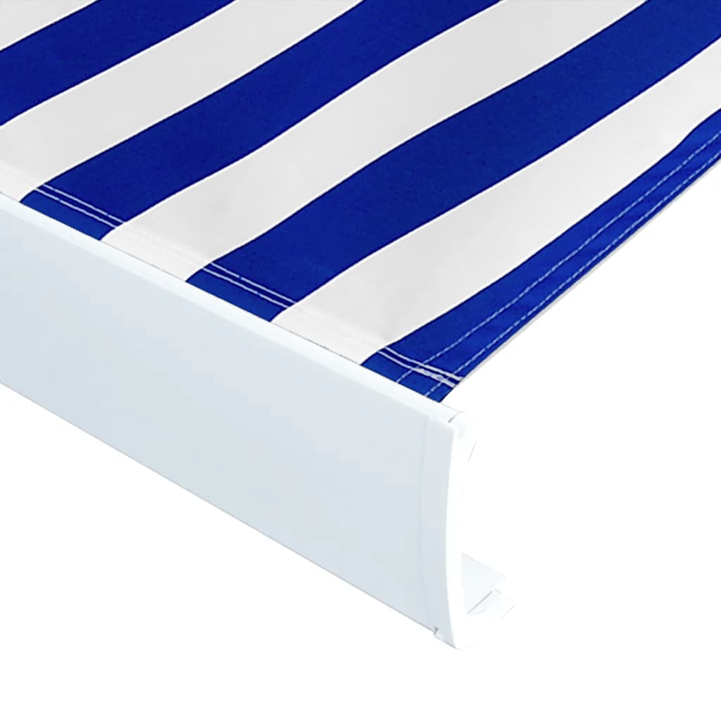 Tendone Parasole in Tela Blu e Bianco 400x300 cm - homemem39