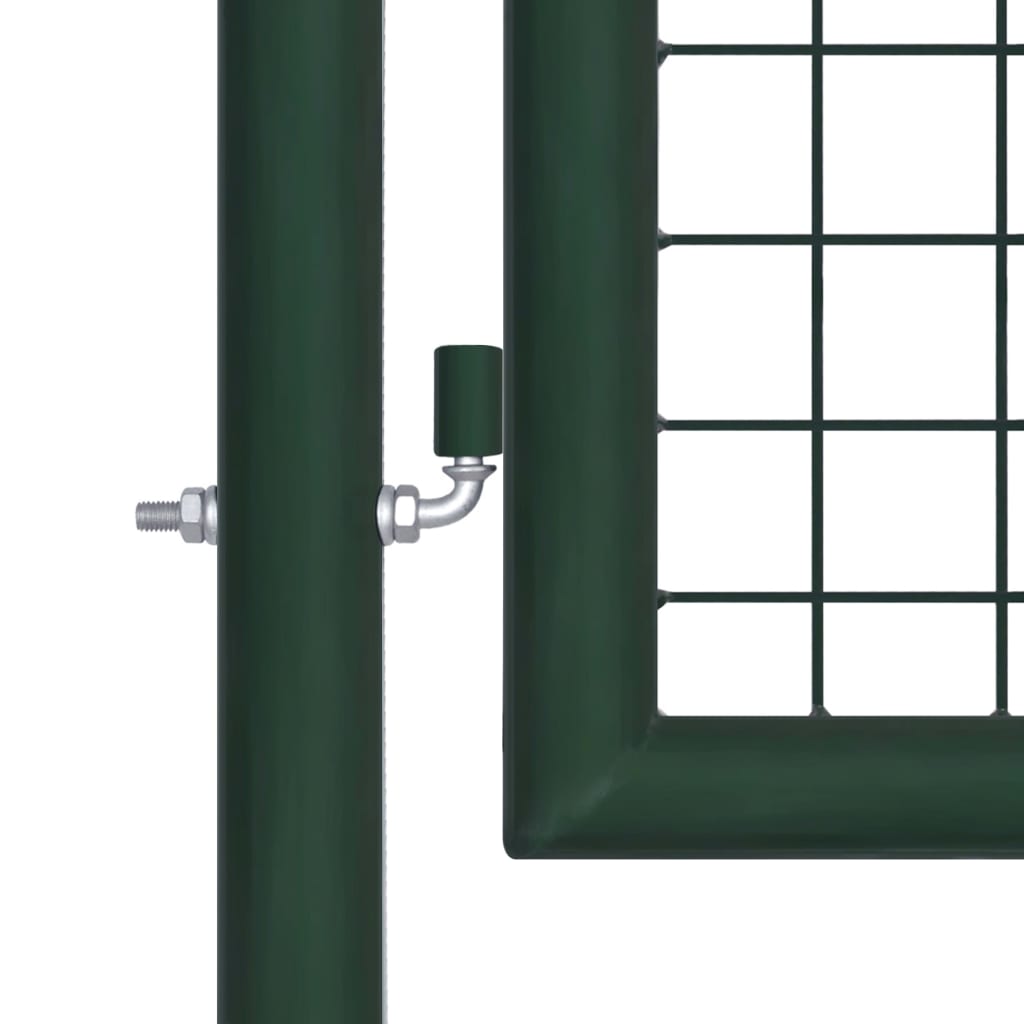 Cancello per Recinzione in Acciaio 100x125 cm Verde - homemem39