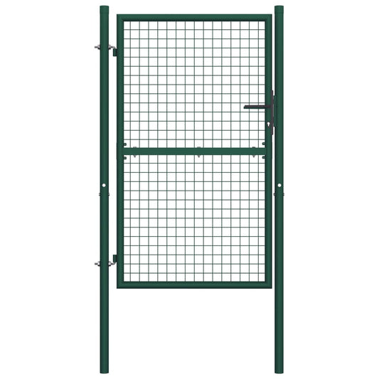 Cancello per Recinzione in Acciaio 100x150 cm Verde - homemem39