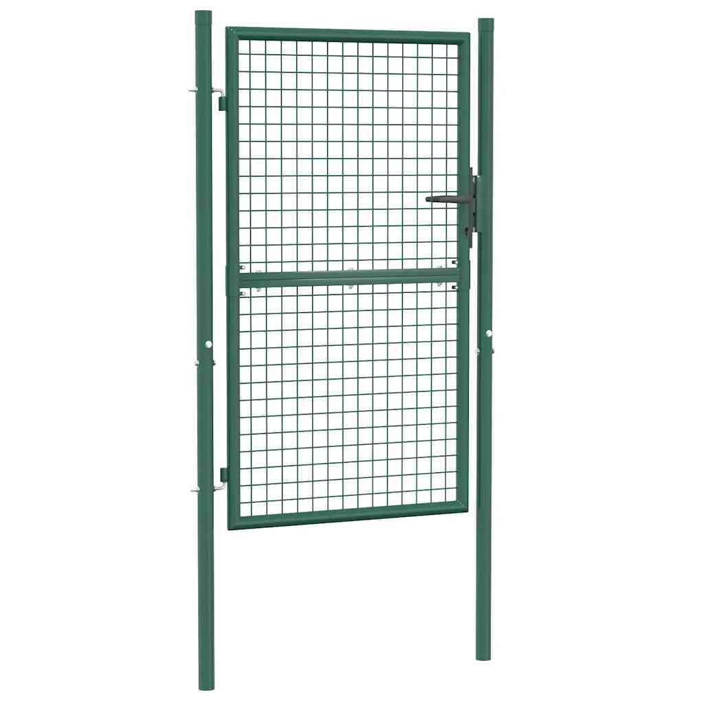 Cancello per Recinzione in Acciaio 100x150 cm Verde - homemem39