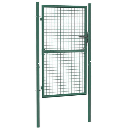 Cancello per Recinzione in Acciaio 100x150 cm Verde - homemem39