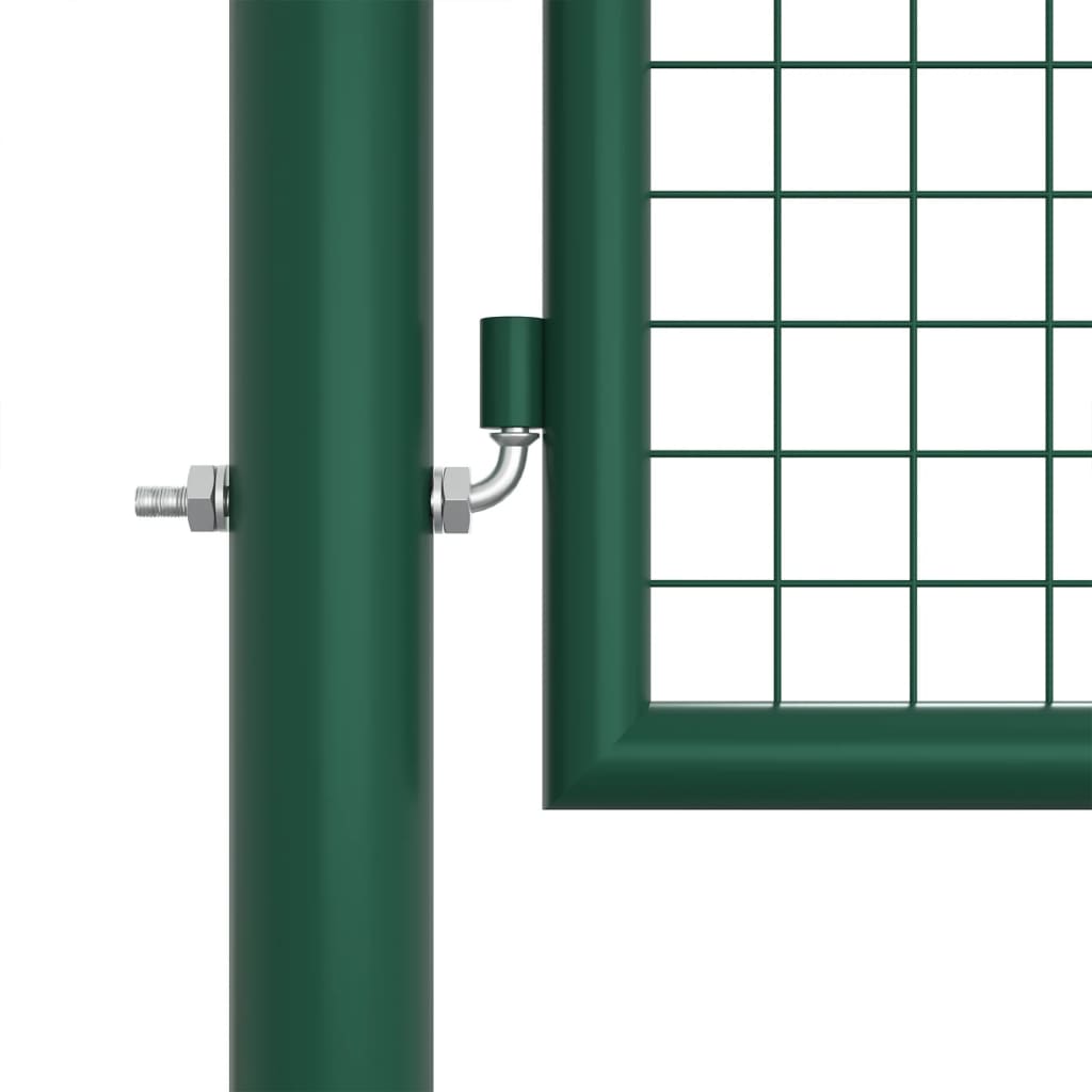 Cancello da Giardino a Rete in Acciaio 390x125 cm Verde - homemem39