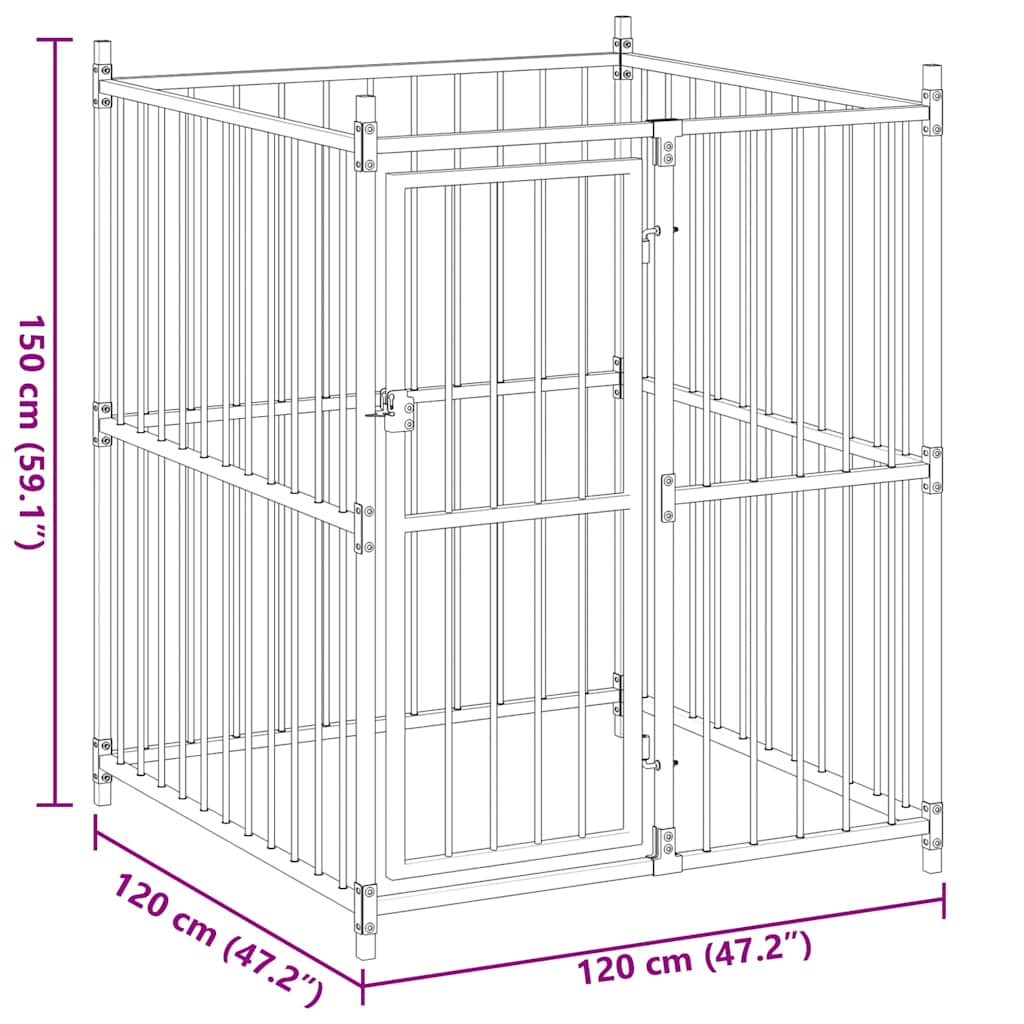 Canile da Esterno 120x120x150 cm | homemem39