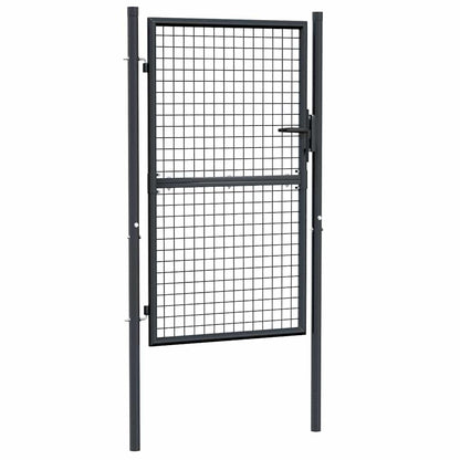 Cancello da Giardino in Rete di Acciaio Zincato 100x150 cm Grigio | homemem39