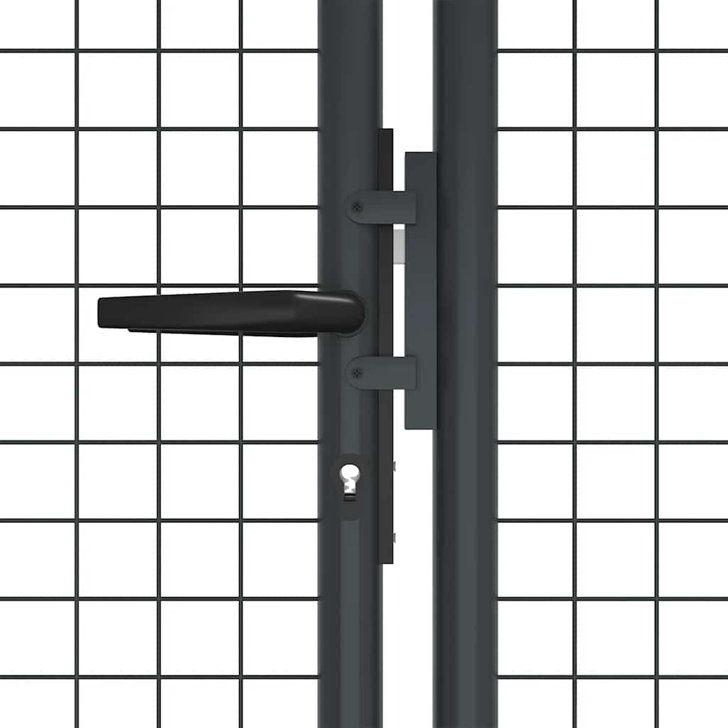 Cancello da Giardino in Rete di Acciaio Zincato 400x125 cm Grigio | homemem39