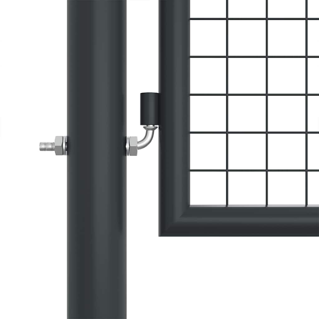 Cancello da Giardino in Rete di Acciaio Zincato 400x125 cm Grigio