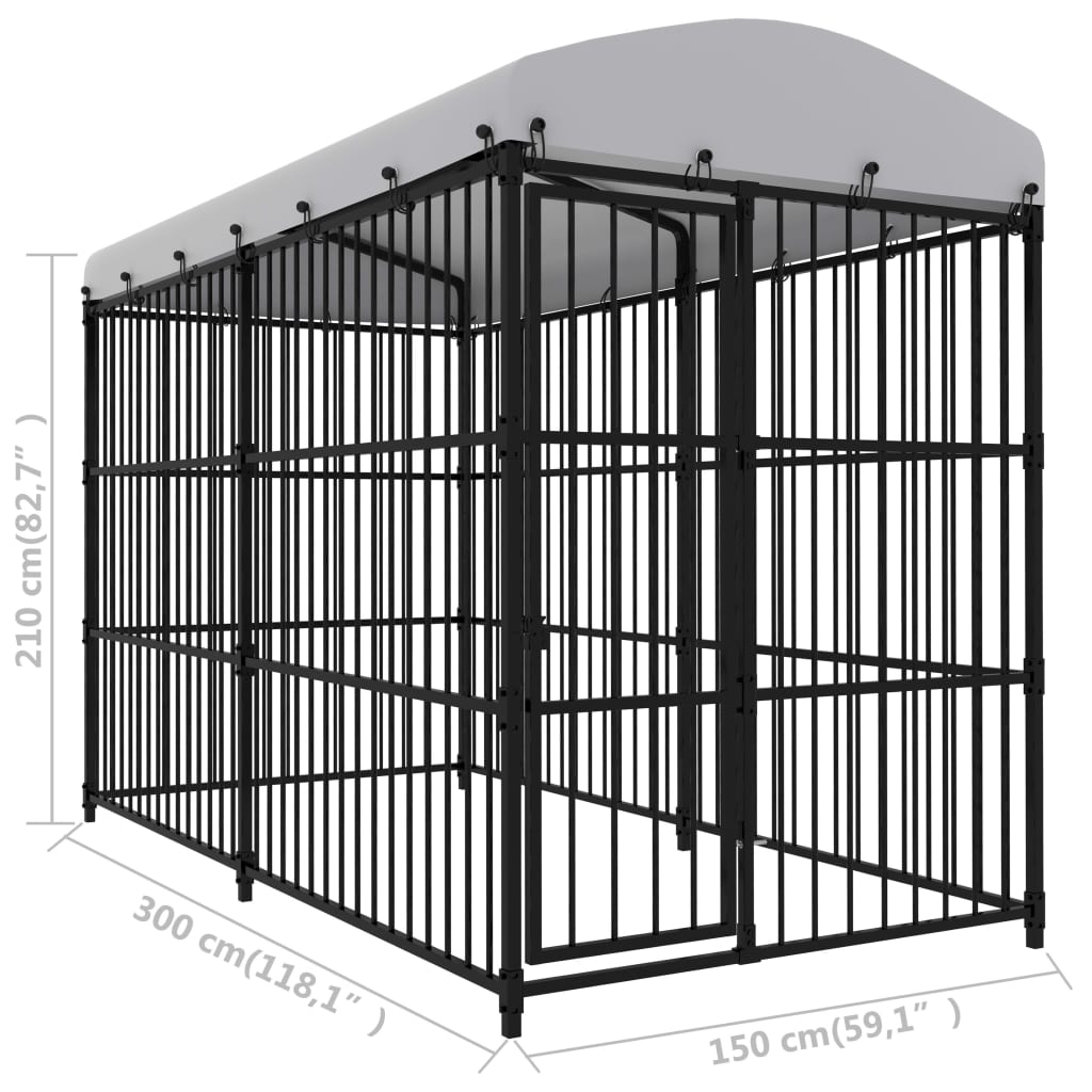 Canile da Esterno con Tetto 300x150x210 cm | homemem39