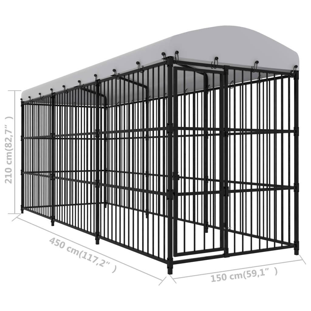 Canile da Esterno con Tetto 450x150x210 cm | homemem39