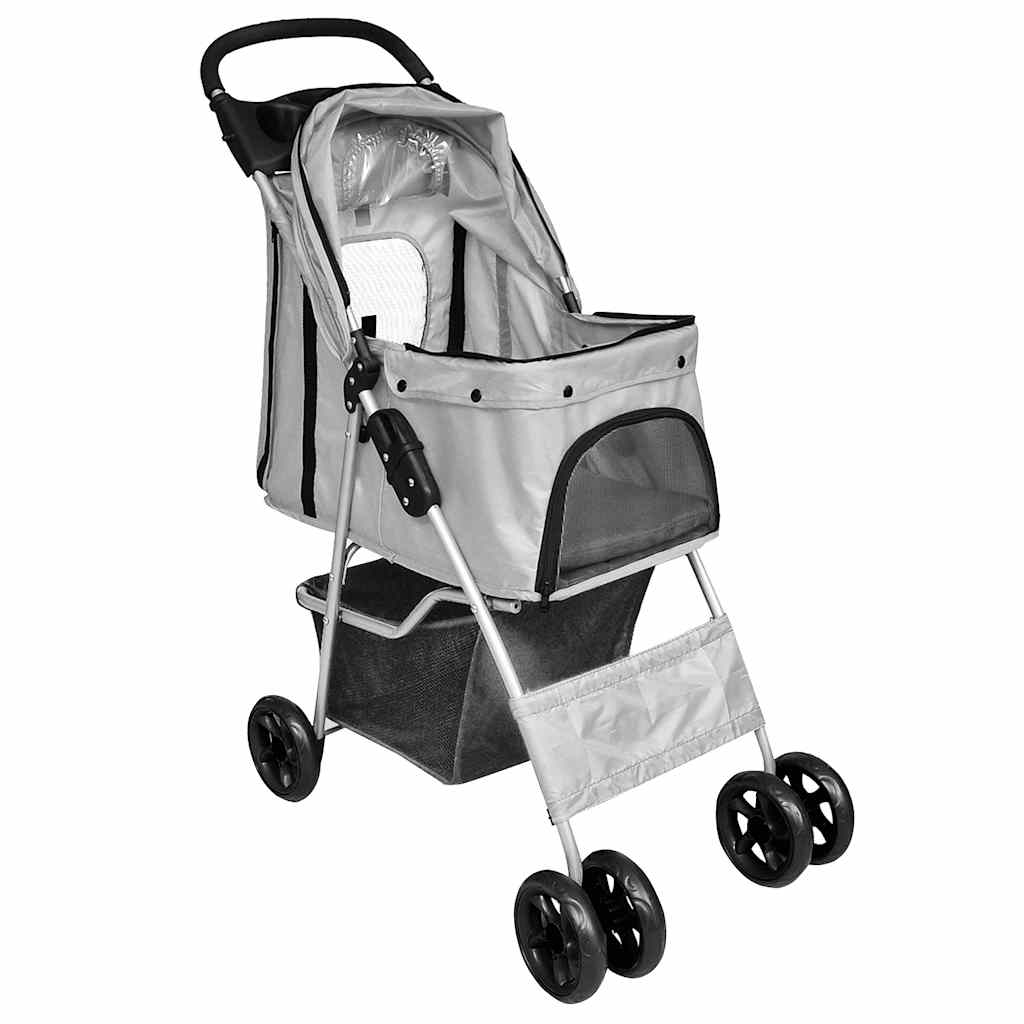 Passeggino per Cani/Gatti Pieghevole Grigio | homemem39