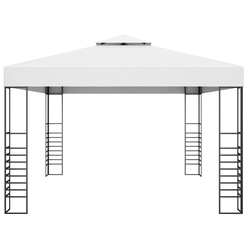 Gazebo da Giardino in Acciaio Verniciato 4x3x2,7 m Bianco | homemem39
