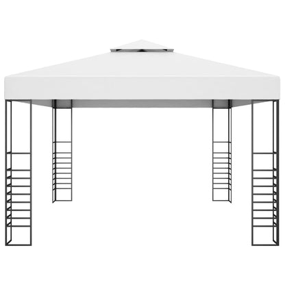 Gazebo da Giardino in Acciaio Verniciato 4x3x2,7 m Bianco - homemem39
