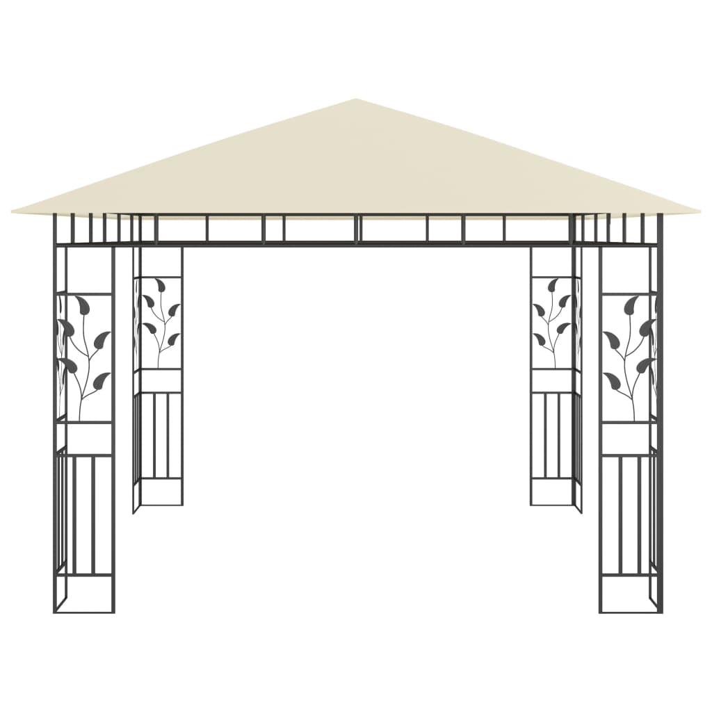 Gazebo con Zanzariera 3x3x2,73 m Crema 180 g/m² - homemem39