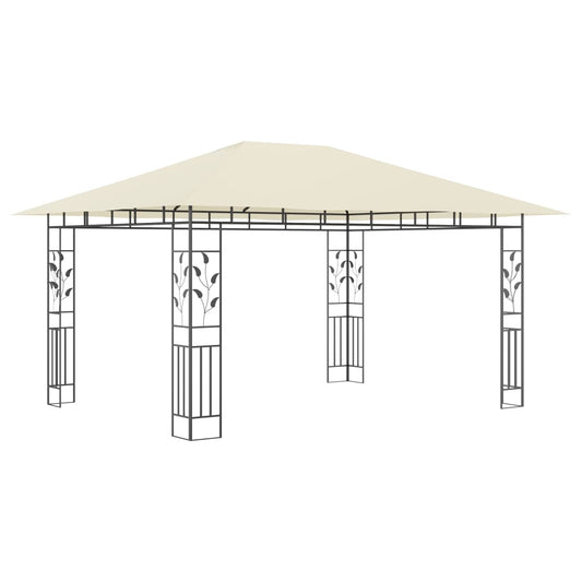 Gazebo con Zanzariera 4x3x2,73 m Crema 180 g/m² - homemem39