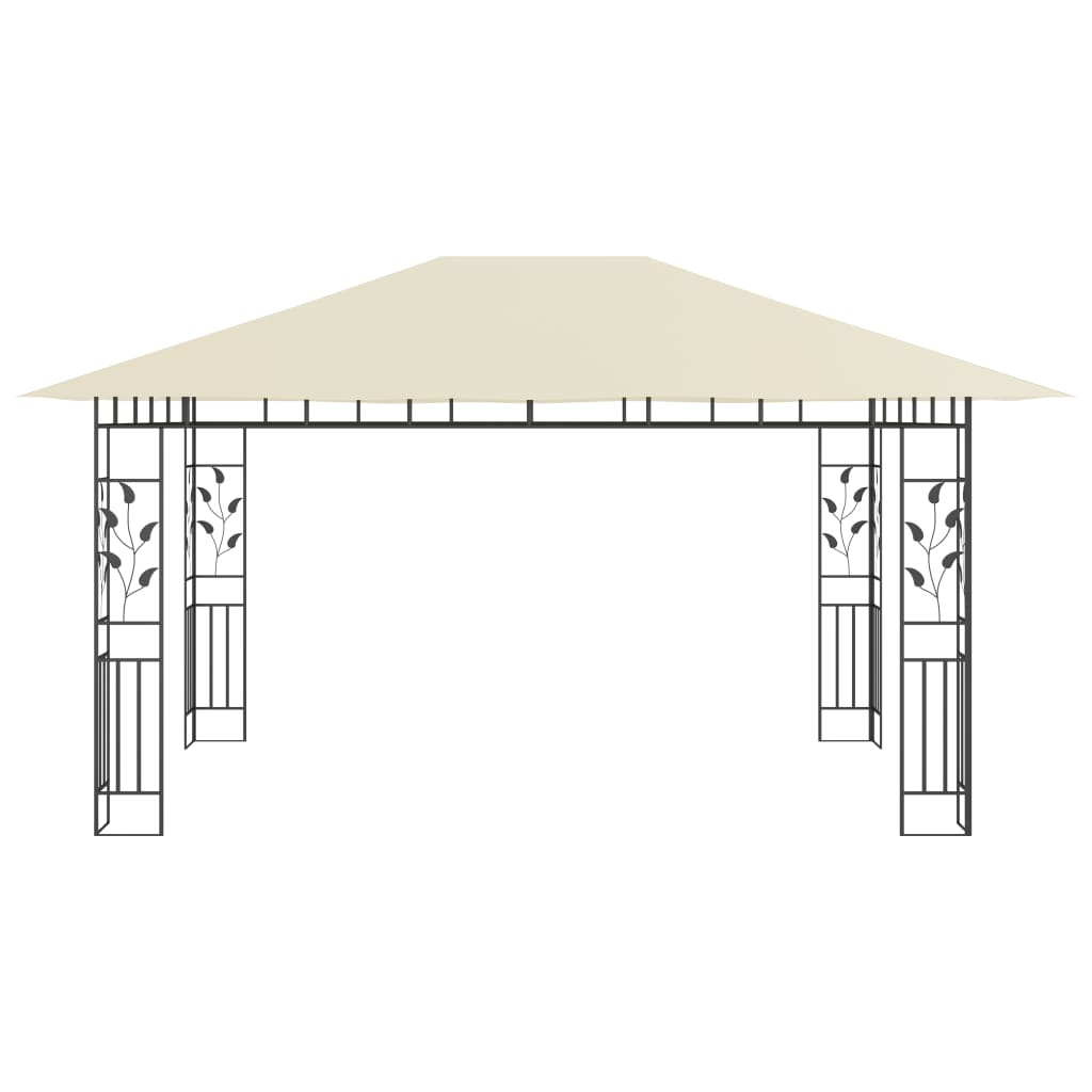 Gazebo con Zanzariera 4x3x2,73 m Crema 180 g/m² - homemem39