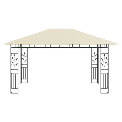 Gazebo con Zanzariera 4x3x2,73 m Crema 180 g/m² - homemem39