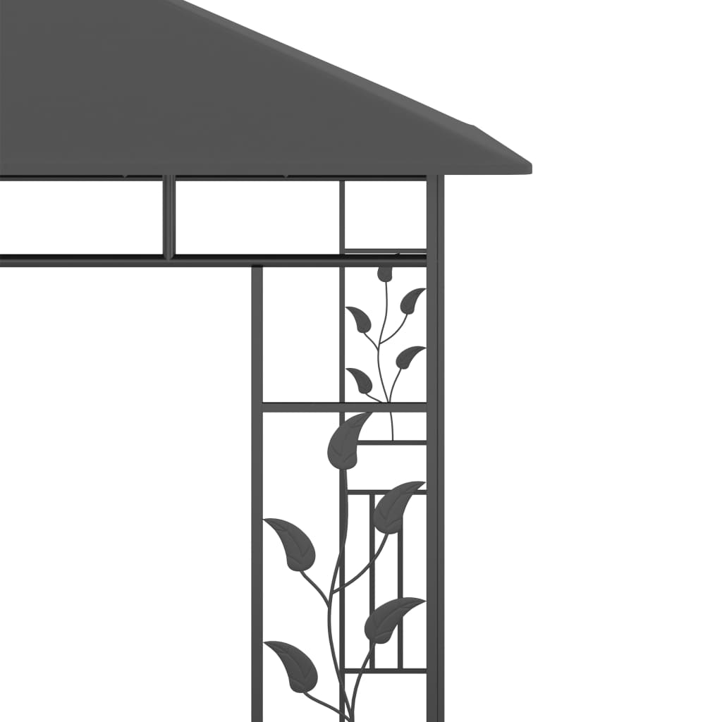 Gazebo con Zanzariera 3x3x2,73 m Antracite 180 g/m² | homemem39