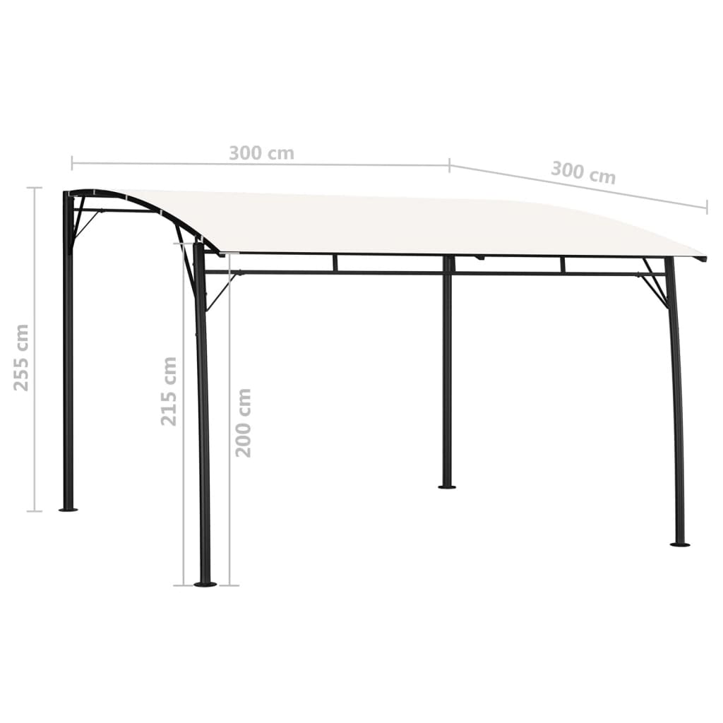 Tenda Parasole da Giardino 3x3x2,55 m Crema | homemem39