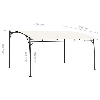 Tenda Parasole da Giardino 4x3x2,55 m Crema | homemem39