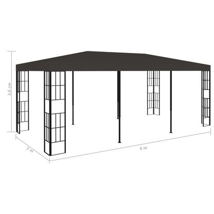 Gazebo 3x6 m Antracite - homemem39