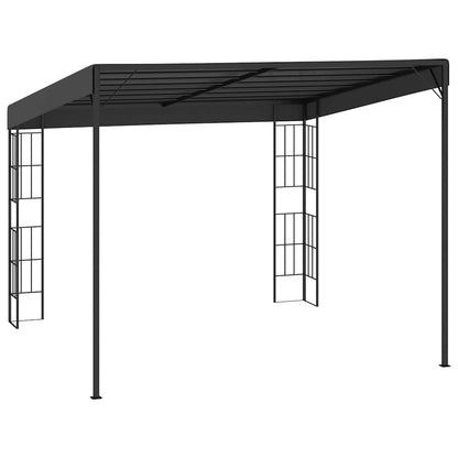 Gazebo a Parete 3x3 m Antracite in Tessuto