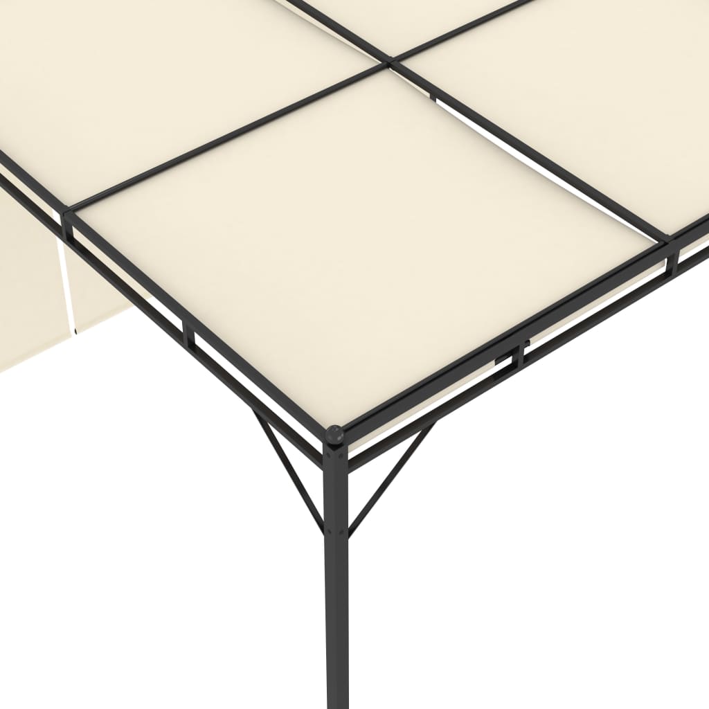 Gazebo da Giardino con Tenda Laterale 4x3x2,25 m Crema | homemem39