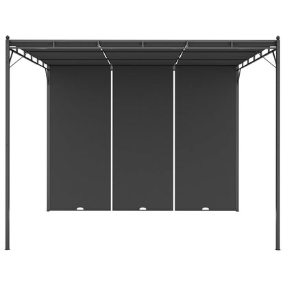Gazebo da Giardino con Tenda Laterale 3x3x2,25 m Antracite | homemem39