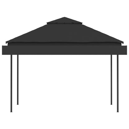 Gazebo Tetto Doppio Estendibile 3x3x2,75 m Antracite 180 g/m² - homemem39