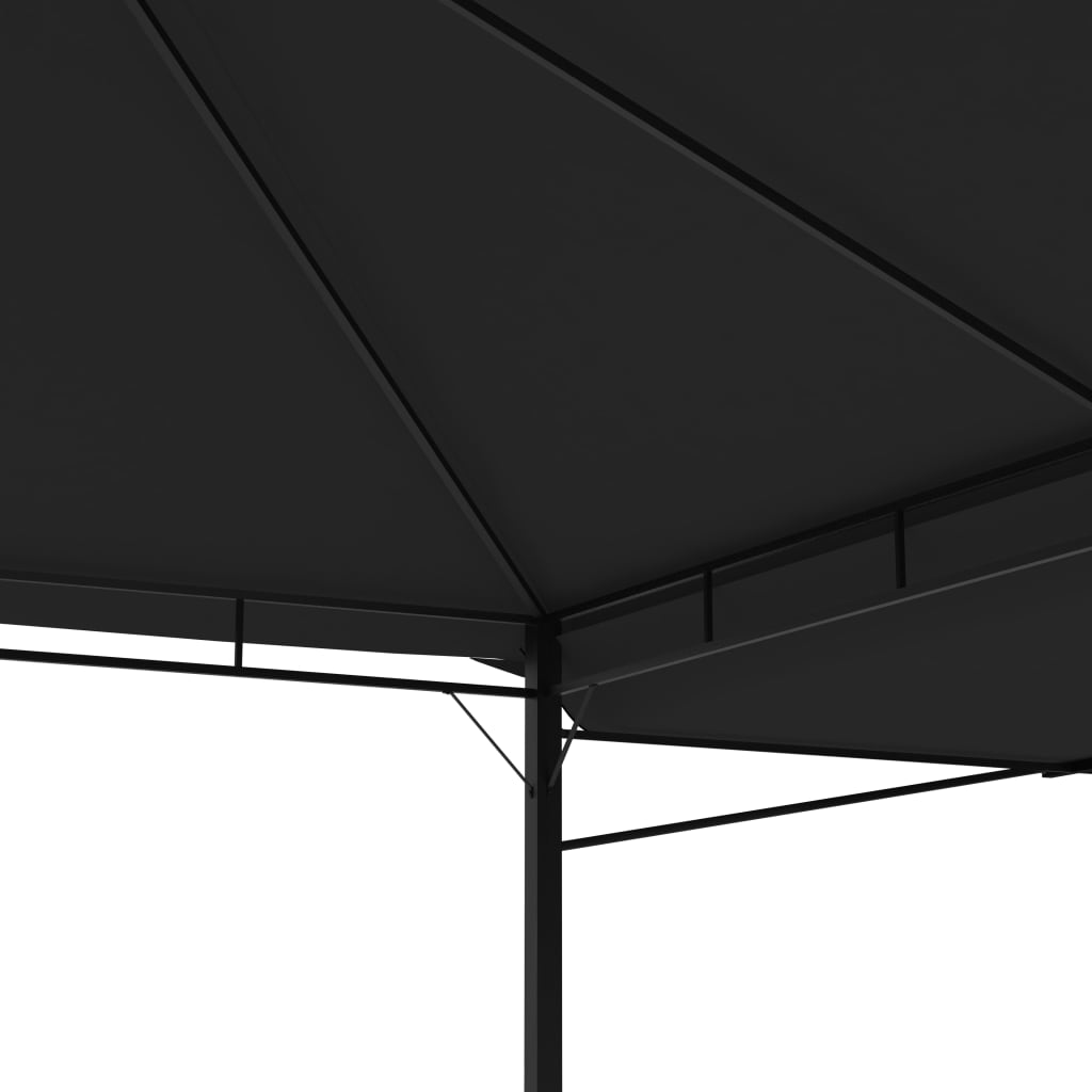 Gazebo Tetto Doppio Estendibile 3x3x2,75 m Antracite 180 g/m² | homemem39