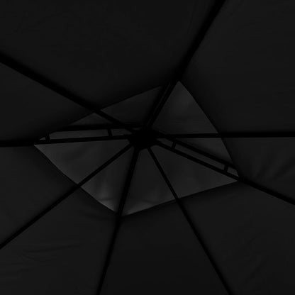 Gazebo Tetto Doppio Estendibile 3x3x2,75 m Antracite 180 g/m² - homemem39