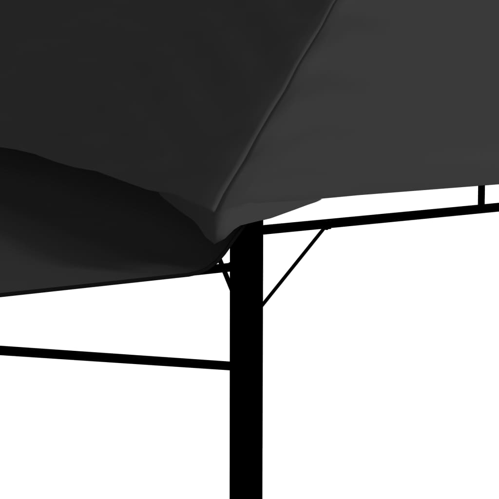 Gazebo Tetto Doppio Estendibile 3x3x2,75 m Antracite 180 g/m² - homemem39