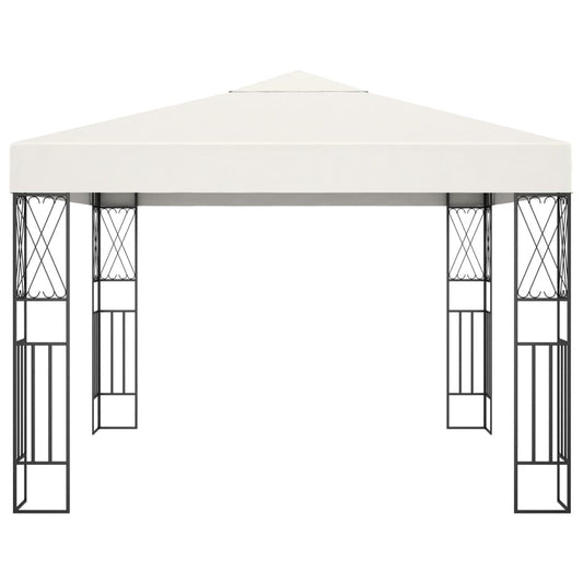 Gazebo 3x3 m Crema in Tessuto - homemem39