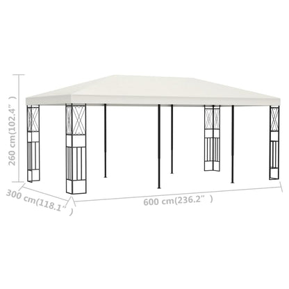 Gazebo 3x6 m Crema in Tessuto | homemem39