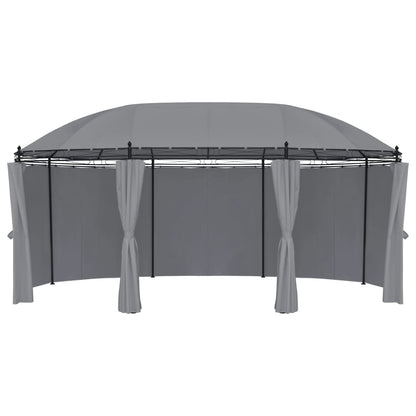 Gazebo con Tende 520x349x255 cm Antracite - homemem39
