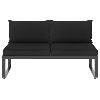 Set Divano da Giardino 4 pz ad Angolo Cuscini in Alluminio WPC | homemem39