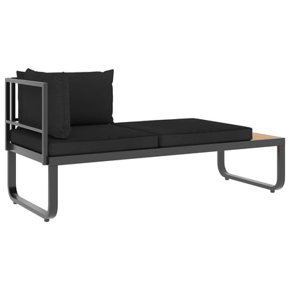 Set Divano da Giardino 4 pz ad Angolo Cuscini in Alluminio WPC | homemem39