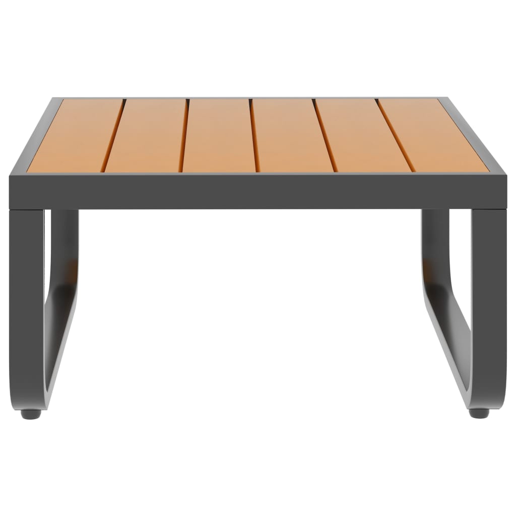 Set Divano da Giardino 4 pz ad Angolo Cuscini in Alluminio WPC | homemem39