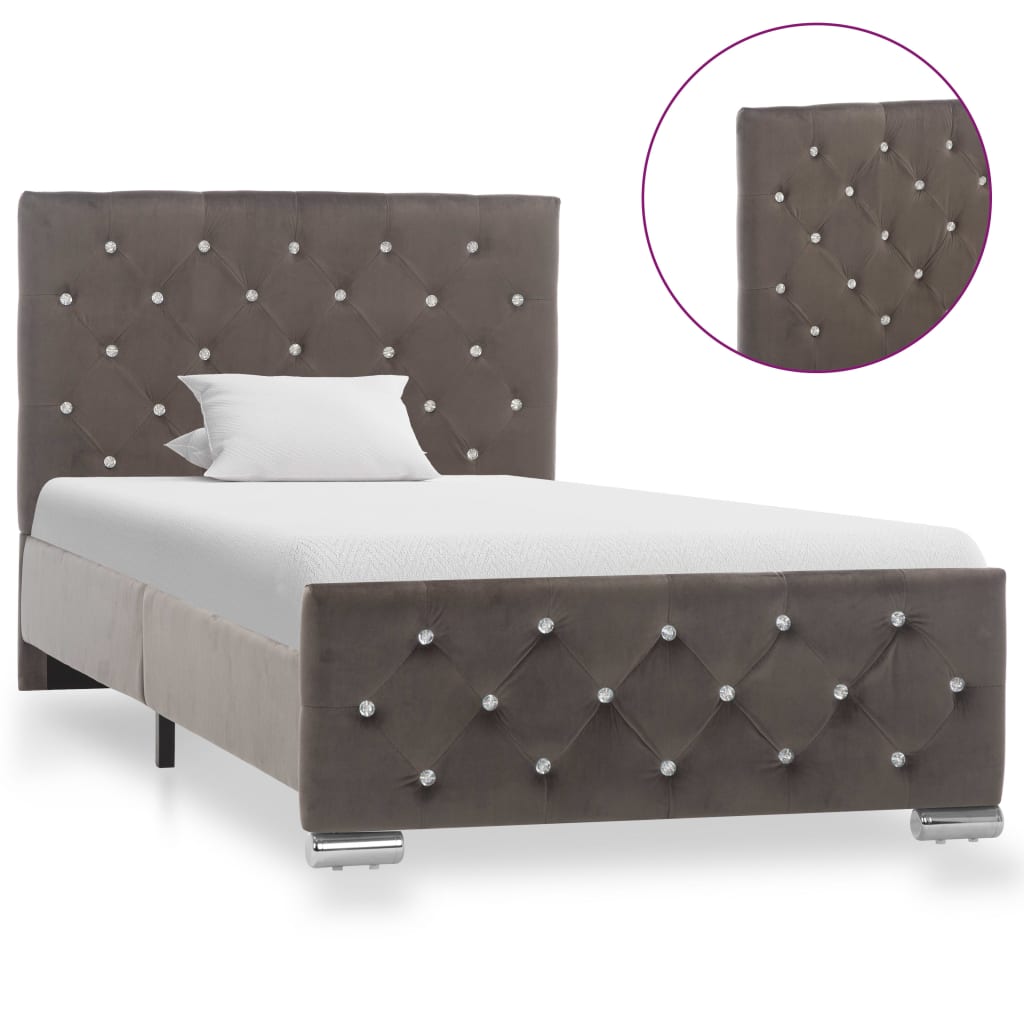 Giroletto Grigio in Velluto 90x200 cm | homemem39