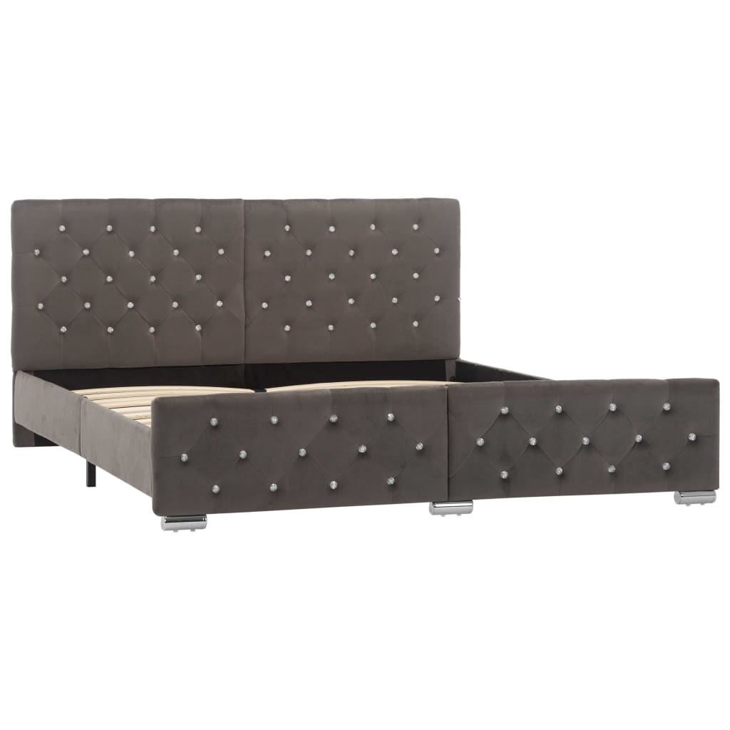 Giroletto Grigio in Velluto 160x200 cm | homemem39