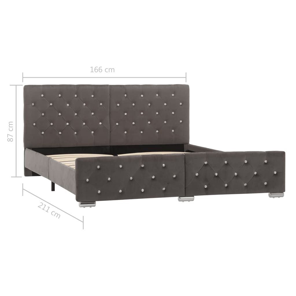 Giroletto Grigio in Velluto 160x200 cm | homemem39