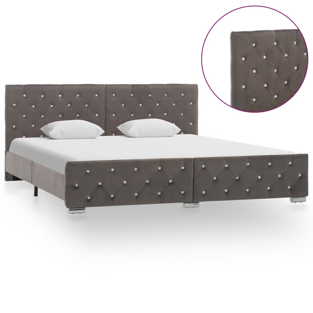 Giroletto Grigio in Velluto 180x200 cm | homemem39