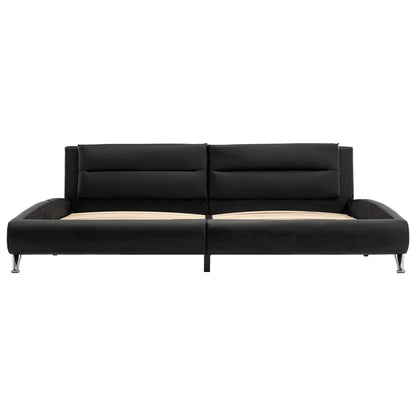 Struttura del letto Nero 160 x 200 cm Pelle Sintetica