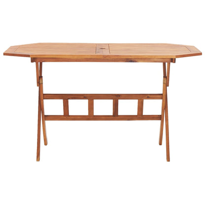 Tavolo da Giardino Pieghevole 135x85x75 cm Massello di Acacia